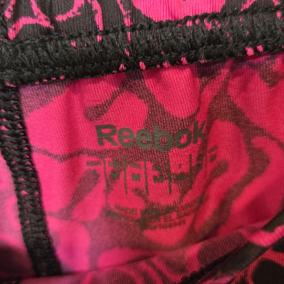 Reebok Women's Black and Pink Athletic Shorts - Picture 3 of 3